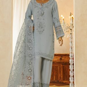 shaadmaani by hz stitched 3 piece luxury formals shocking pink