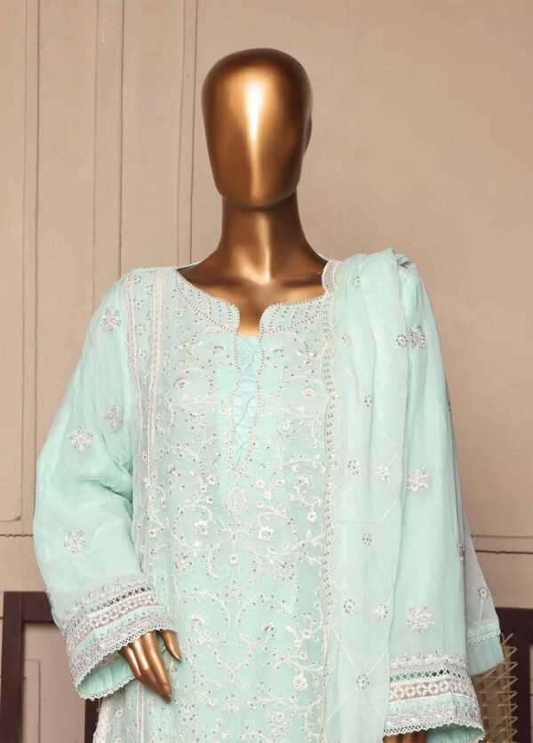 3 piece luxury embroidered frock style suit