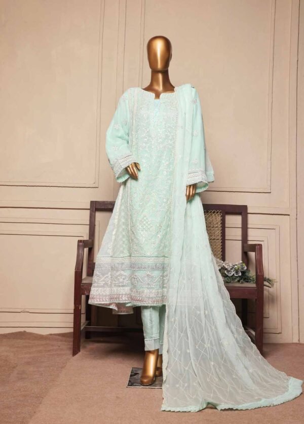 3 piece luxury embroidered frock style suit