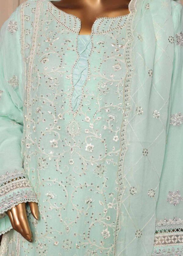 3 piece luxury embroidered frock style suit