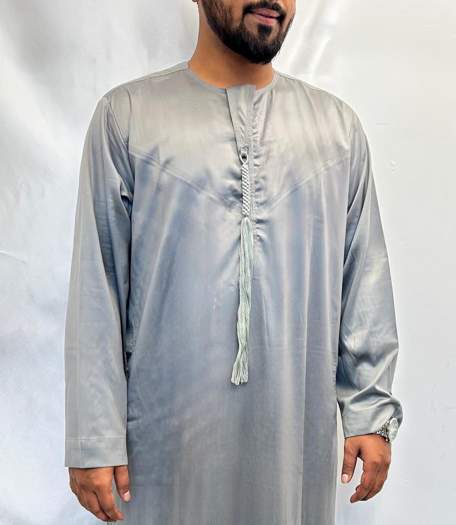 pastel aqua blue emirati thobe