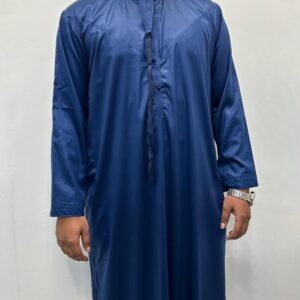 premium royal blue with shiny emirati tassel thobe (copy)