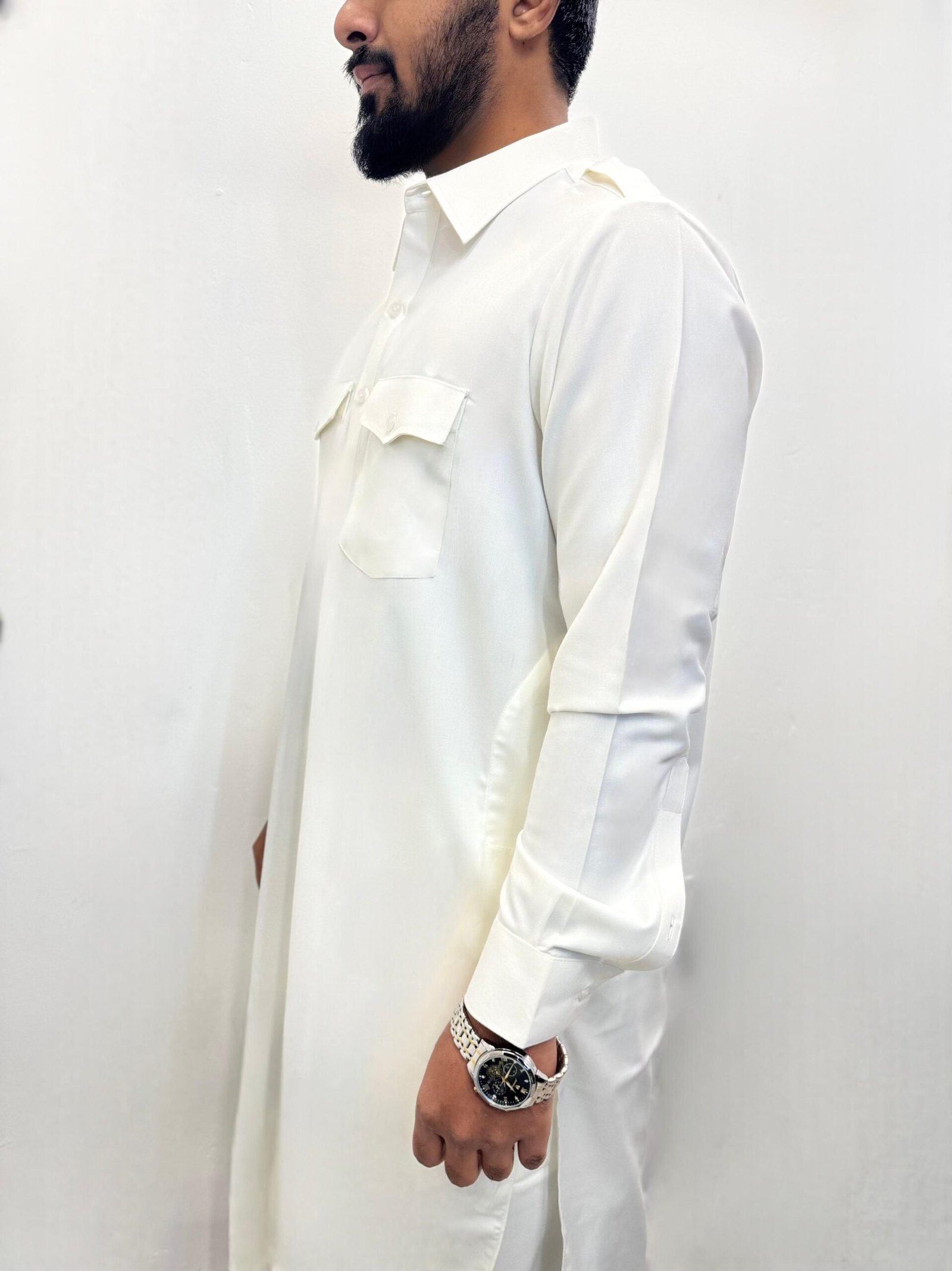 rich navy blue men's pathani kurta shalwar