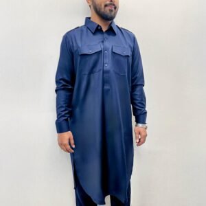 navy or dark blue men's pathani kurta shalwar (copy)