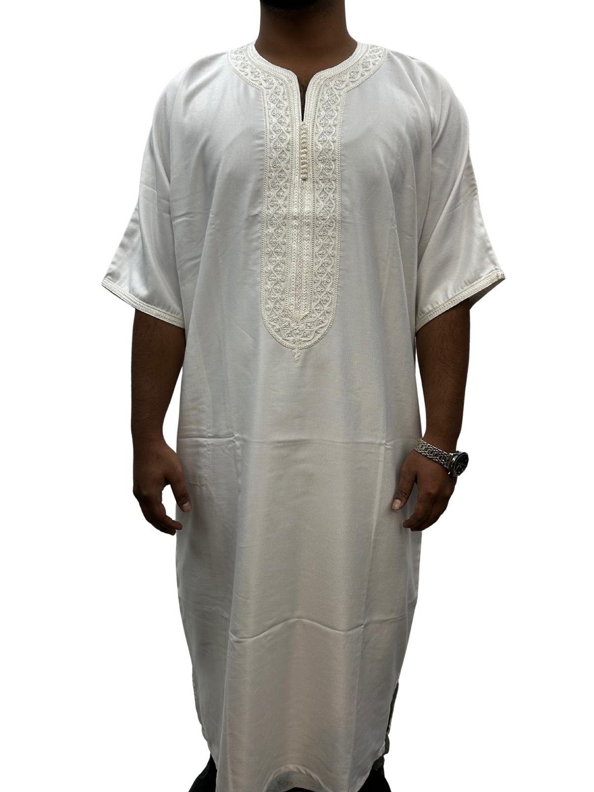 white moroccon thobe
