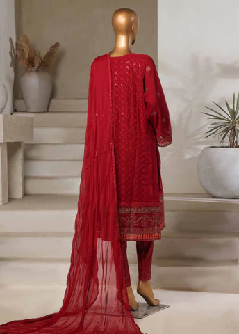 BIN SAEED Luxury 3 Piece CHIFFON & Organze  Stitched Suit - Image 4