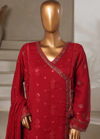 BIN SAEED Luxury 3 Piece CHIFFON & Organze  Stitched Suit - Image 2