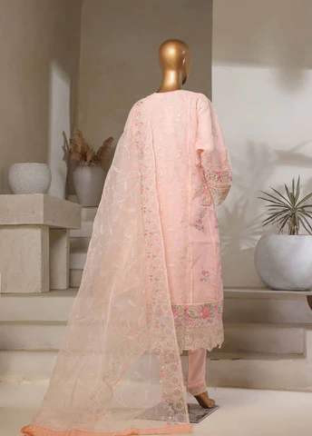 BIN SAEED Luxury 3 Piece CHIFFON & Organze  Stitched Suit - Image 5