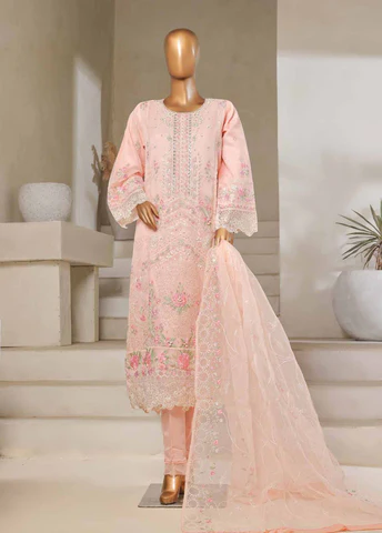 BIN SAEED Luxury 3 Piece CHIFFON & Organze  Stitched Suit