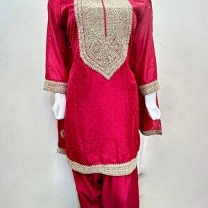 Crimson Queen Embroidered Suit