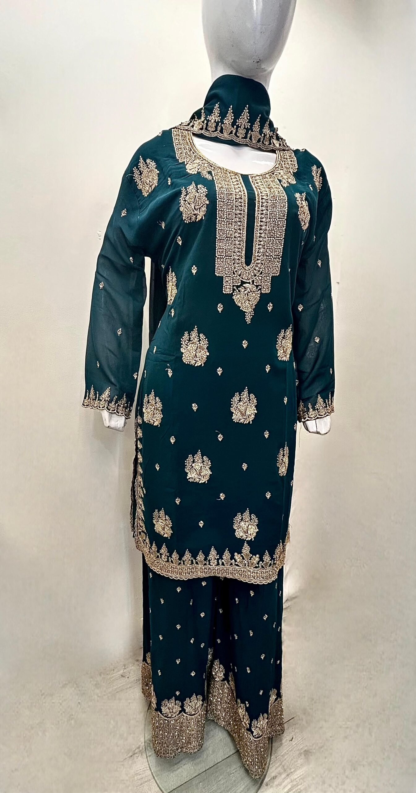 Luxuries Green Sharara Suit