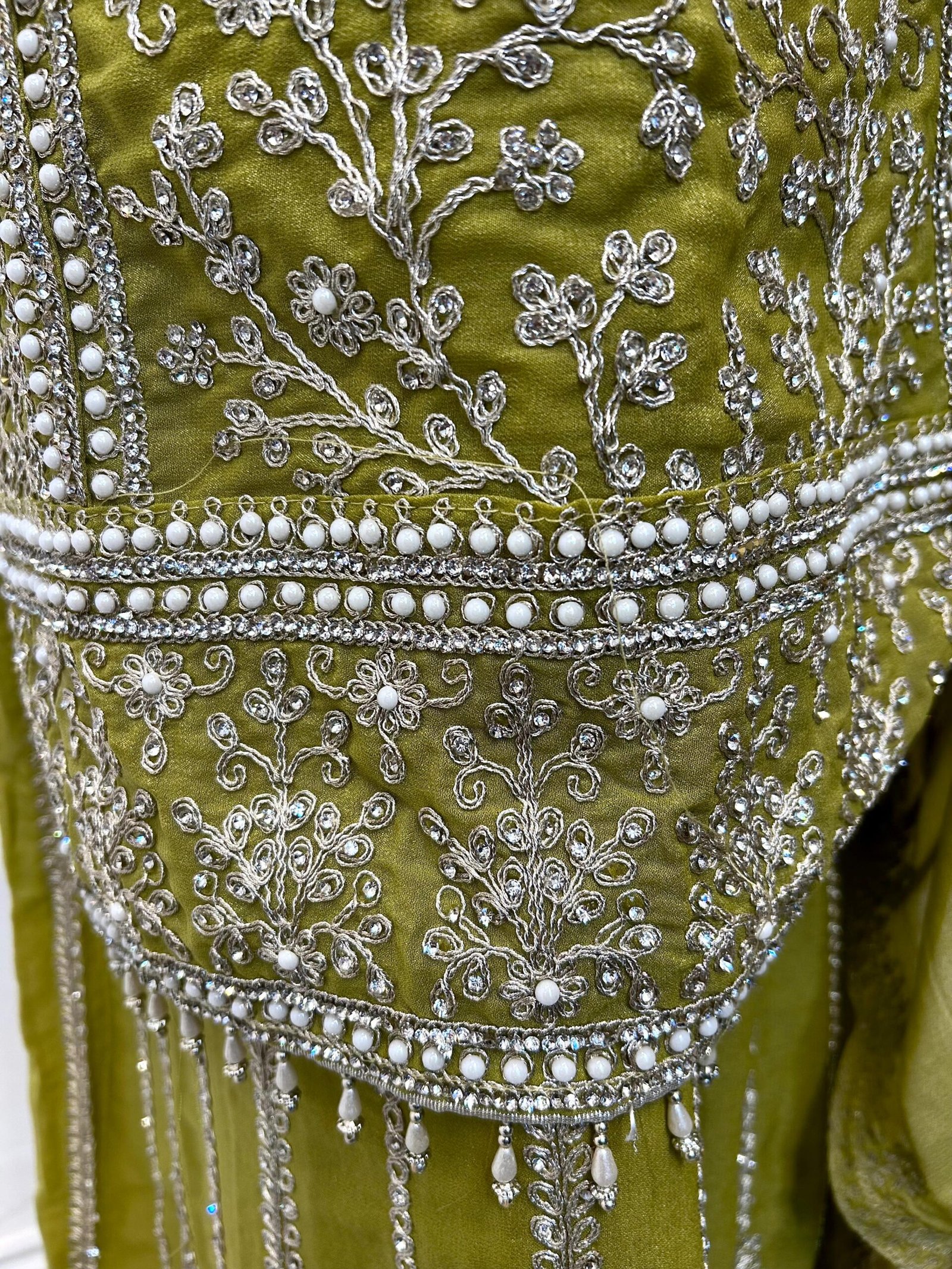 Premium Olive Green Sharara Suit - Image 4