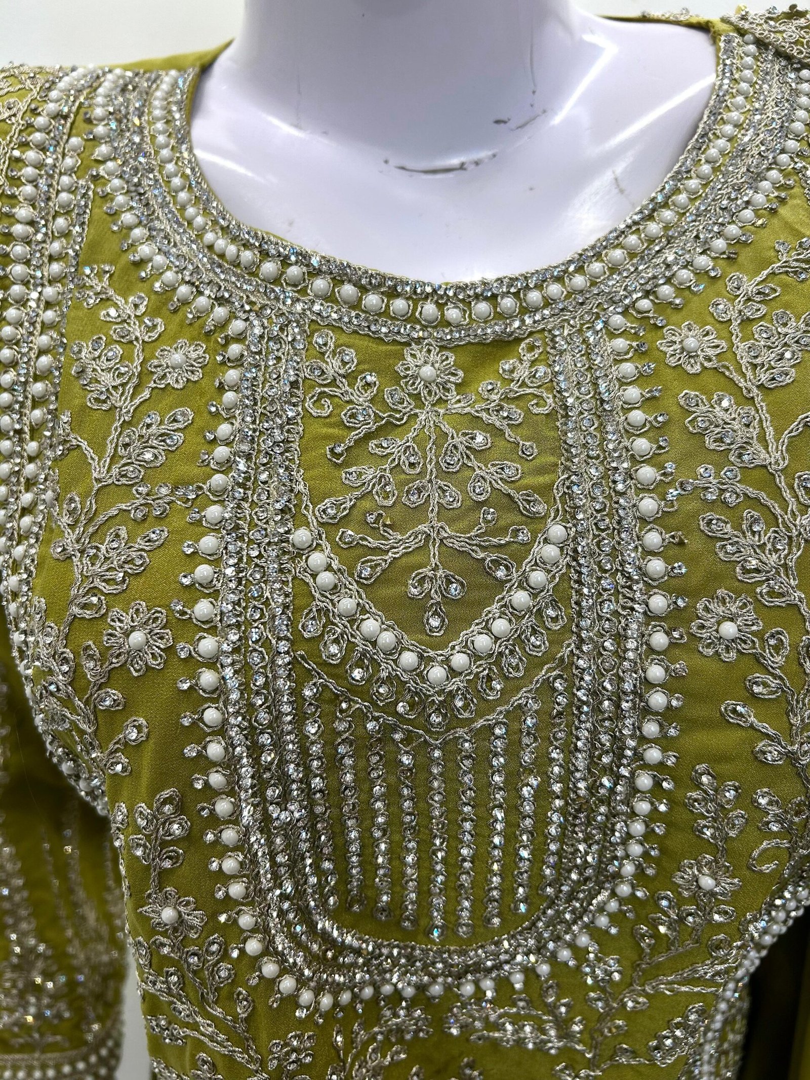 Premium Olive Green Sharara Suit - Image 2