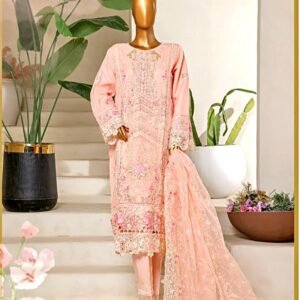 BIN SAEED LUXURY EMBROIDERED CHIFFON AND ORGANZA 3PC COLLECTION