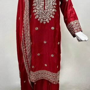 RED Luxe Embroidered Three-Piece Suit