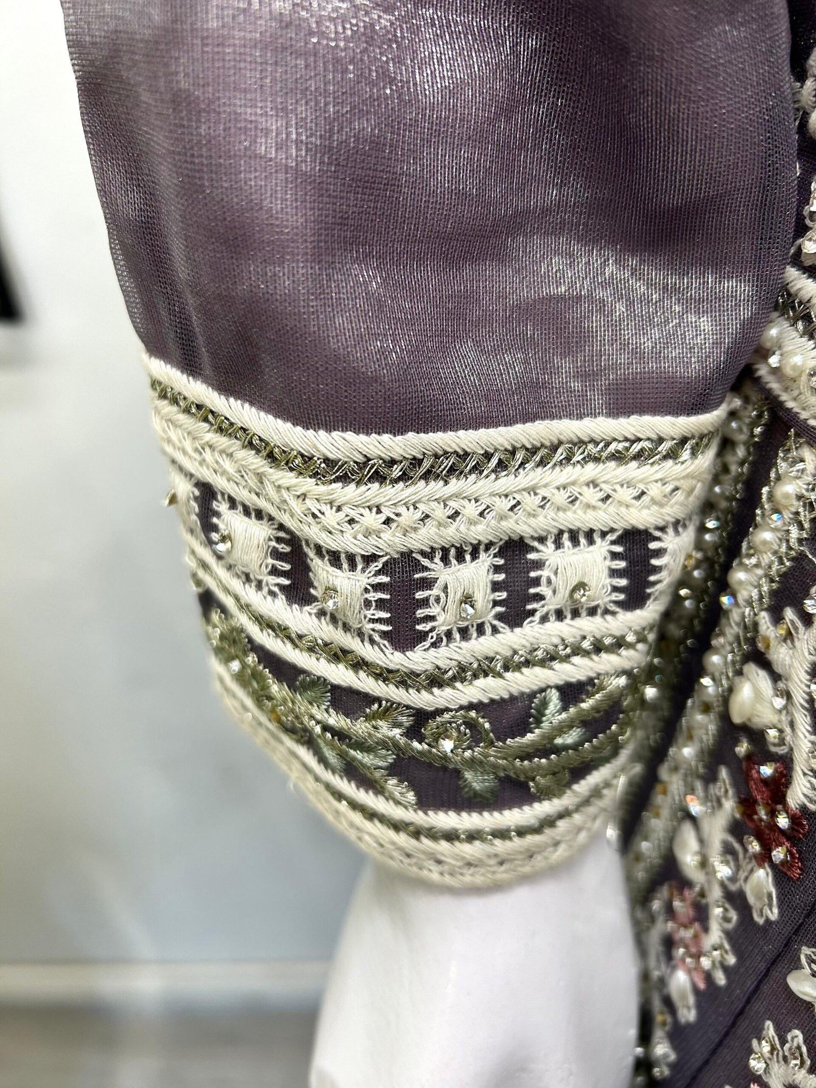 Royale Hand-Embroidered Luxury Long Dress - Image 4