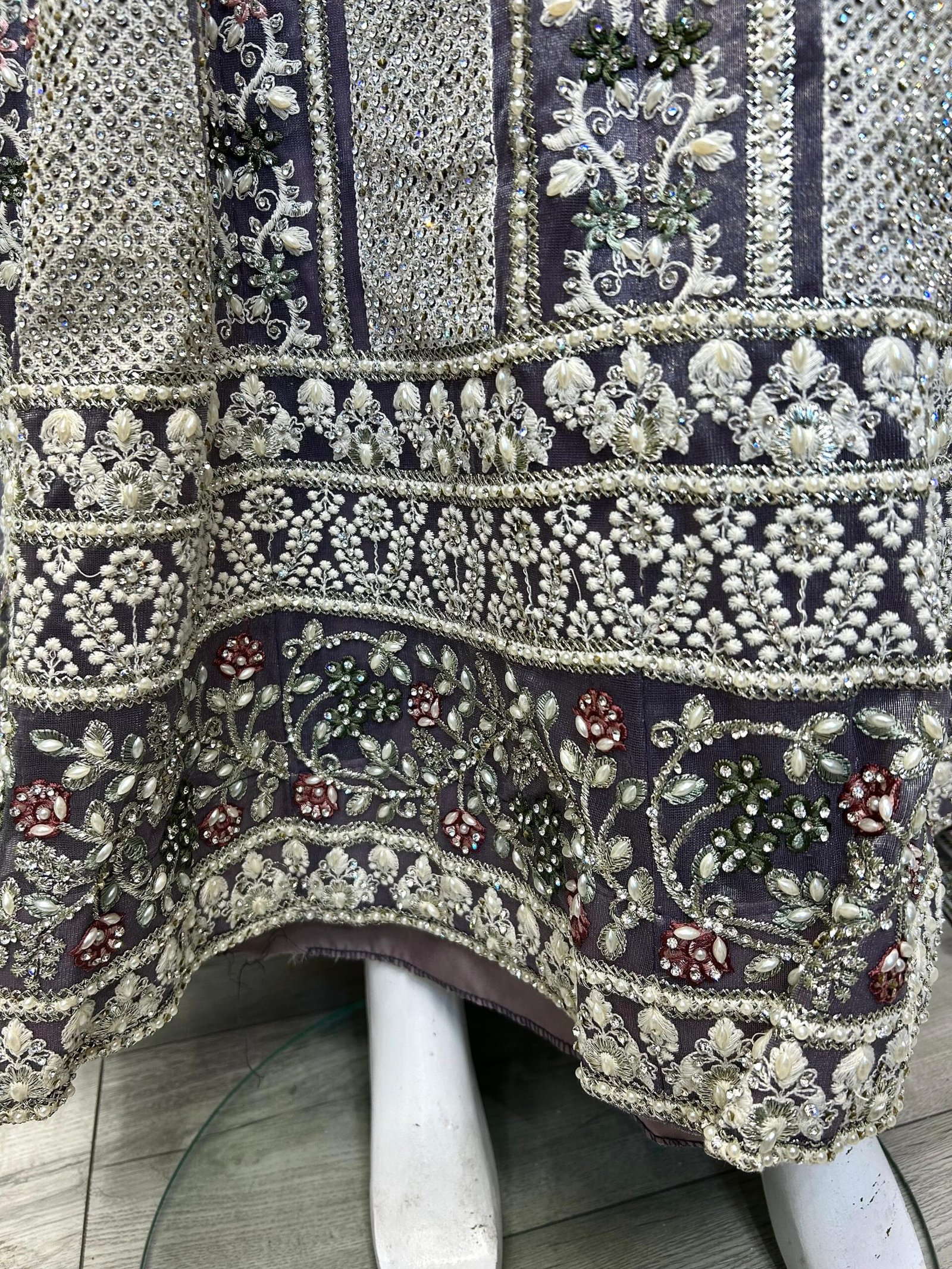 Royale Hand-Embroidered Luxury Long Dress - Image 6