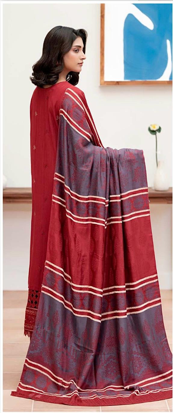 Crimson Royale Embroidered Lawn Suit - Image 2