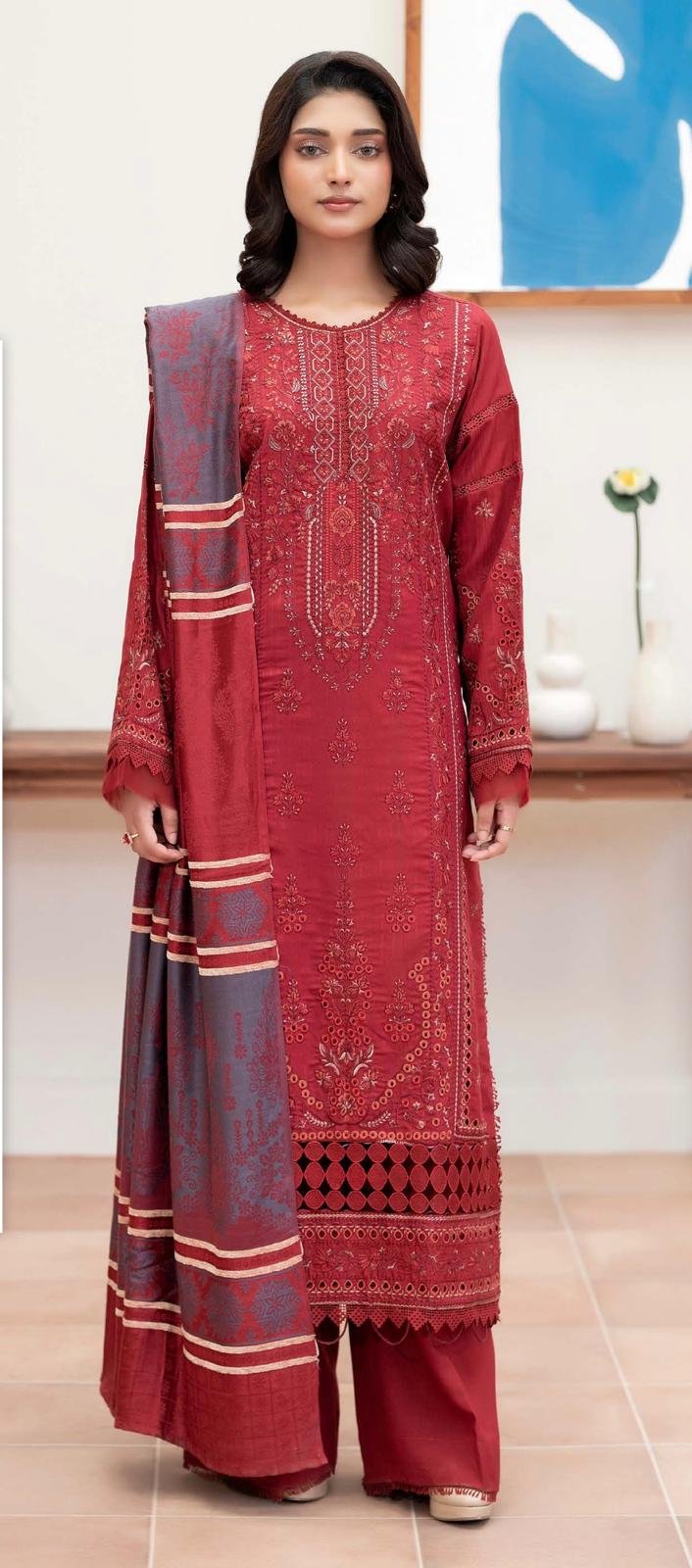 Crimson Royale Embroidered Lawn Suit