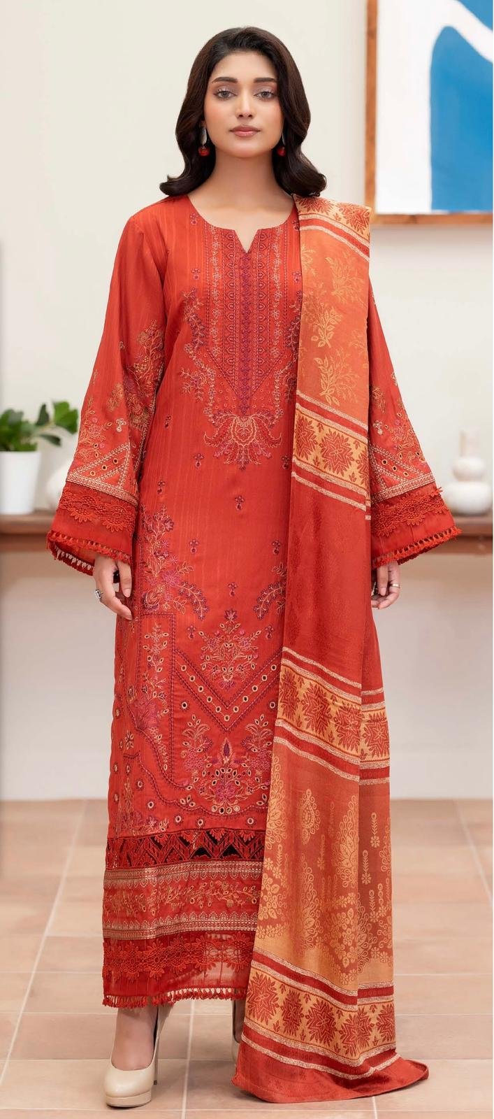 Fire Bloom Classic Embroidered Suit