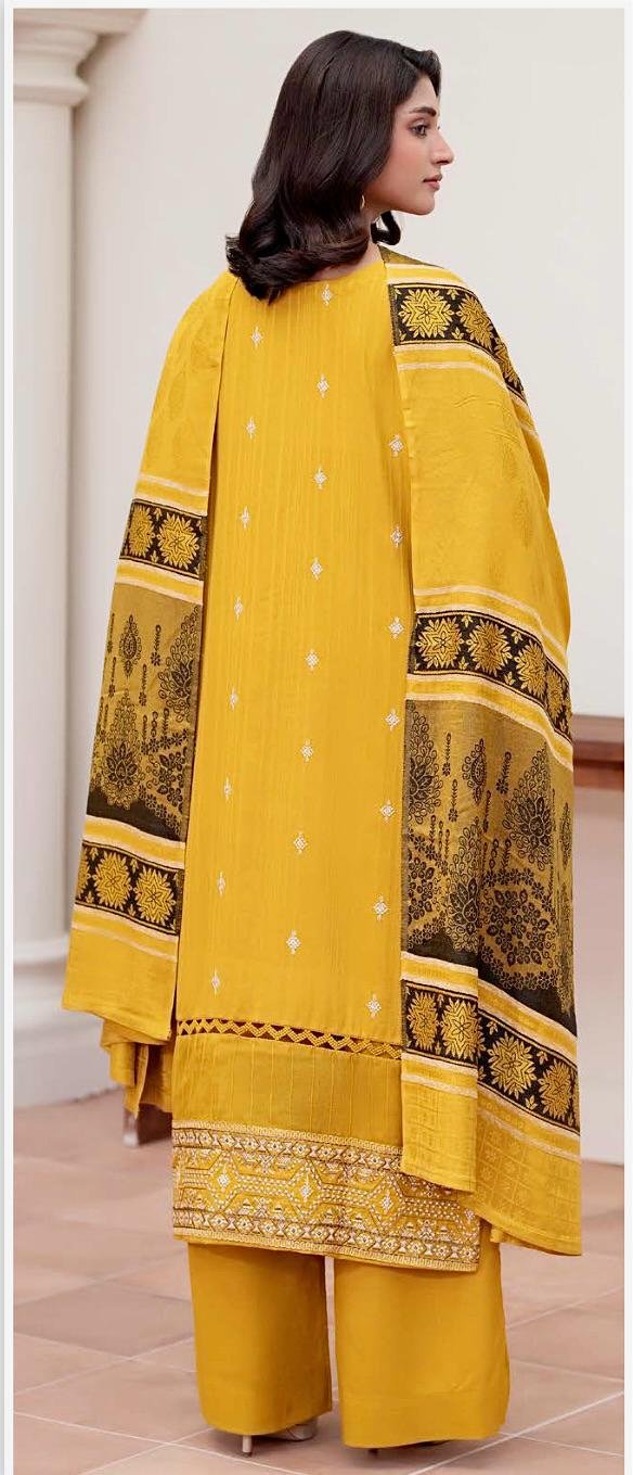 Mustard Gold Luxury Embroidered 3-Piece Suit - Image 2