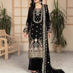ANDAAZ E KHAS Black Velvet Suit