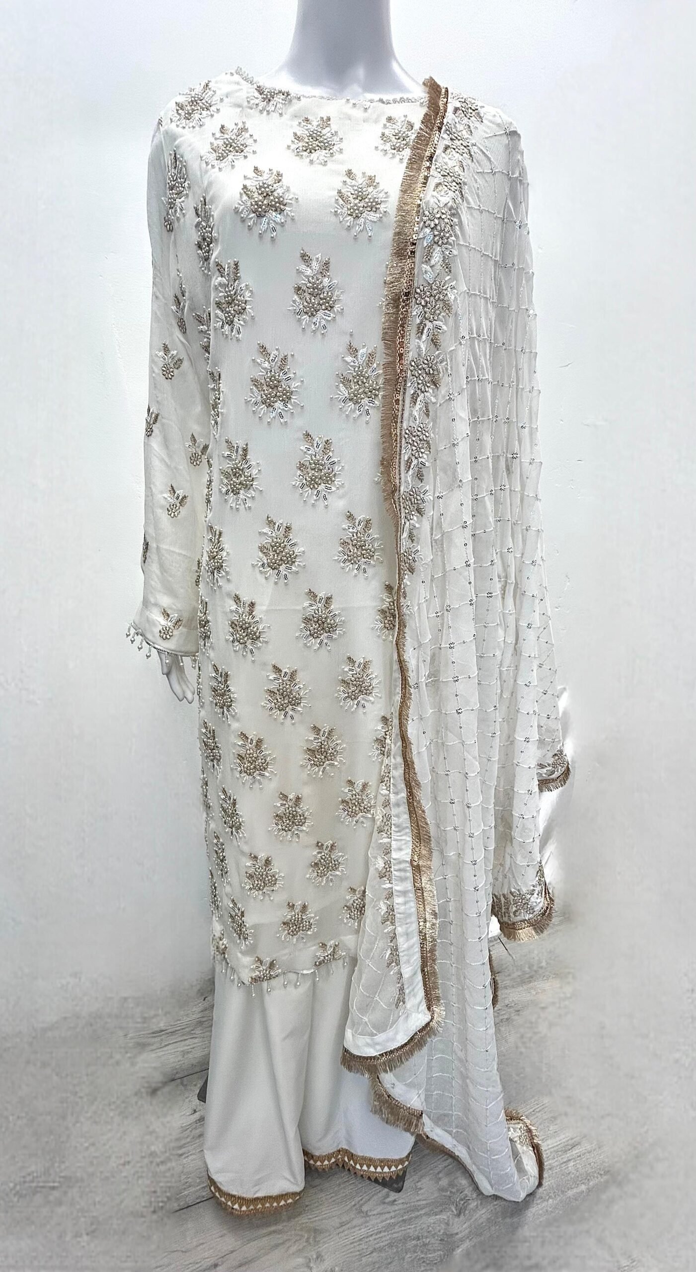 Polyester chiffon 3-Piece Sharara Set